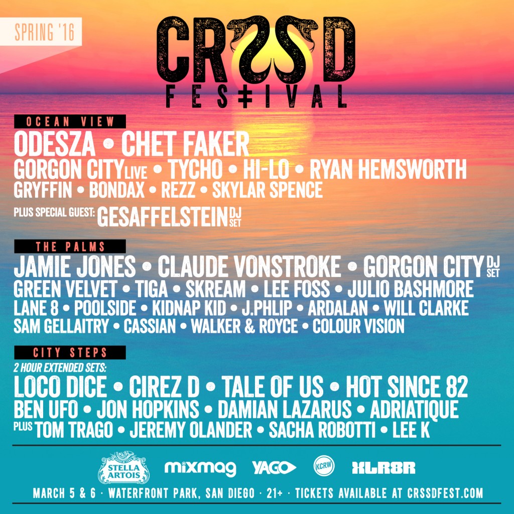 CRSSD Festival Finalizes Lineup Festival Squad