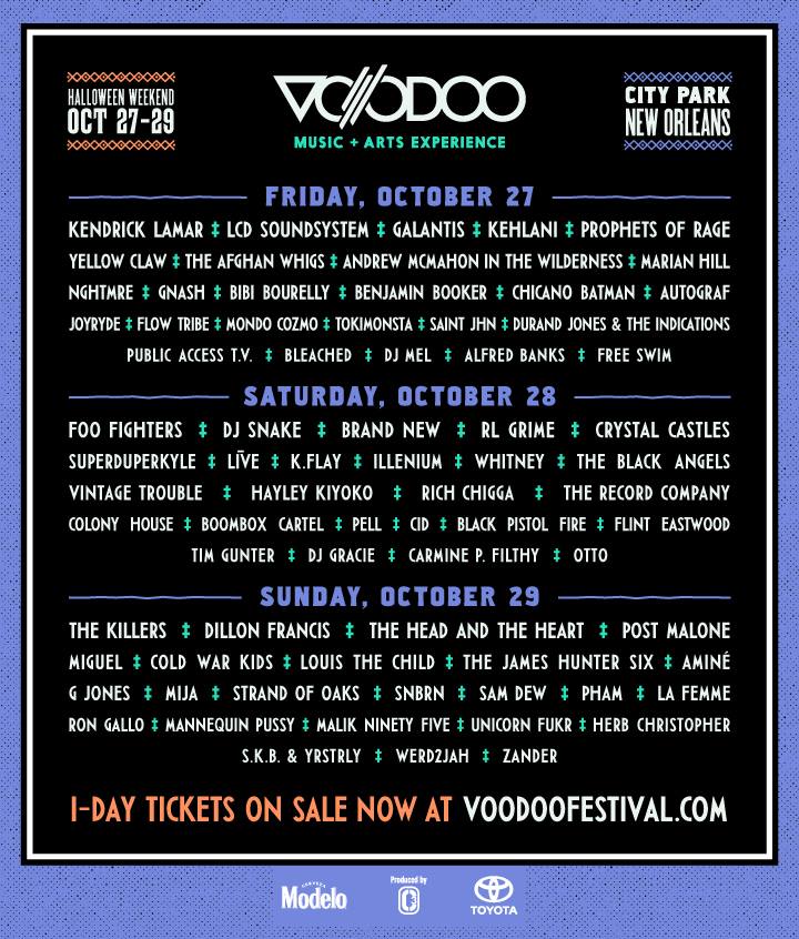 The Voodoo Guide DaybyDay Schedule, Deja Voodoo Afterparties, and