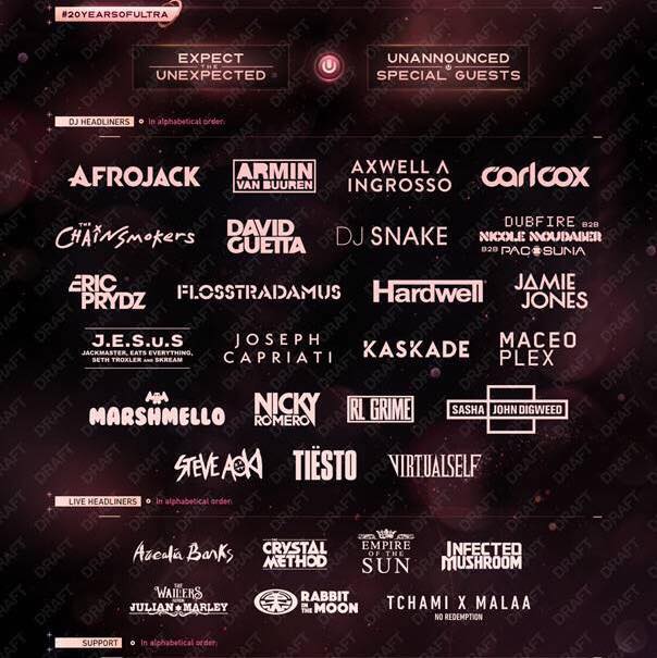 The Ultra Miami Lineup Has Leaked.... | Festival Squad