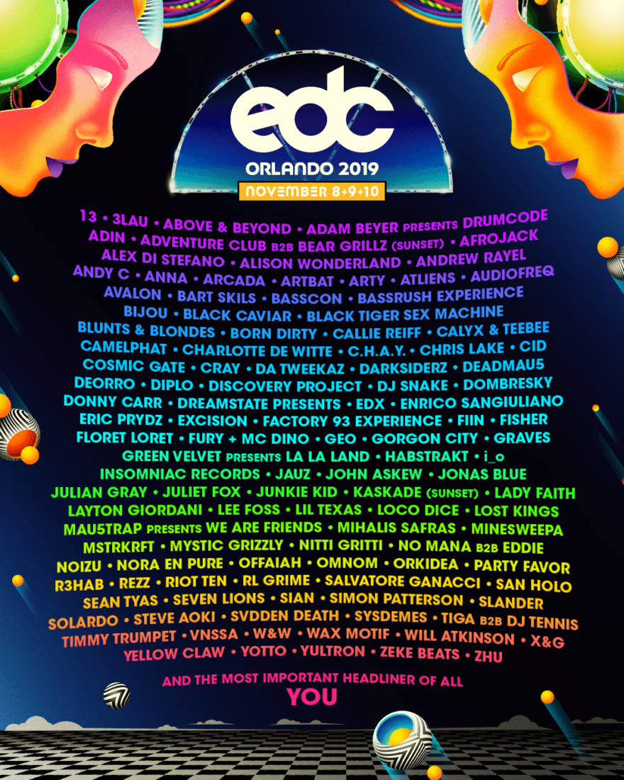 EDC Orlando Announces Full Lineup for November Adam Beyer, Above