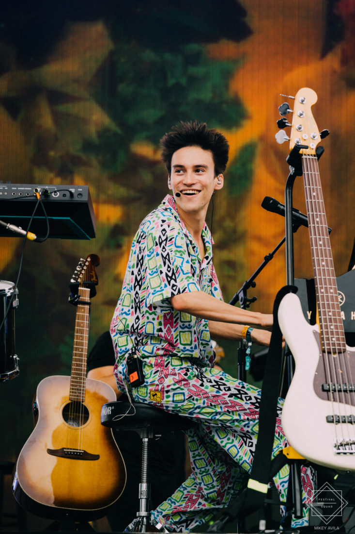 Jacob Collier utilizing instruments during his performance