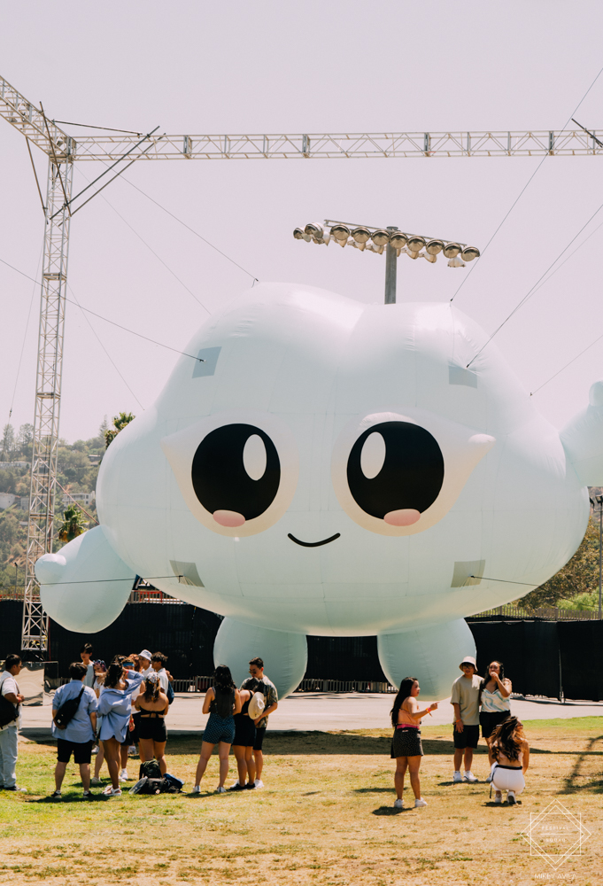"CLO" the Cloud Mascot at Head in the Clouds 2022
